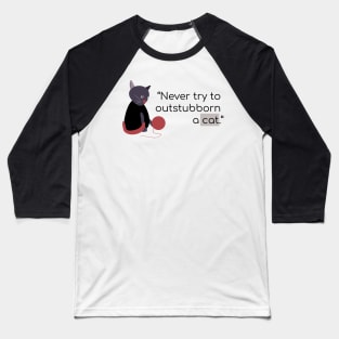 Robert Heinlein Cat Quote Baseball T-Shirt